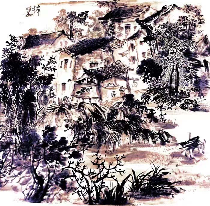 2 石磨、水井，小埠頭68cm×69cm.jpg